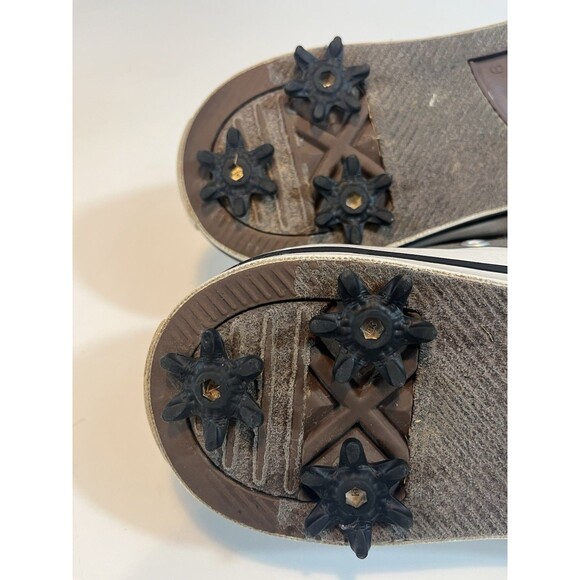 Converse All Star Golf Shoes Modified With Spikes Size 9 RARE Low Tops Gray - Picture 10 of 11